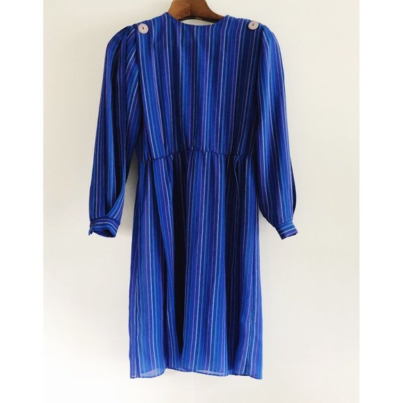 1980s (M) Dress, Vertical Stripe Dress by TOBI - Picture 1 of 9
